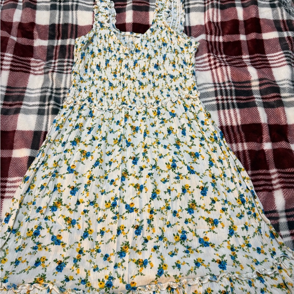 Hollister Floral Dress - Blue and Yellow